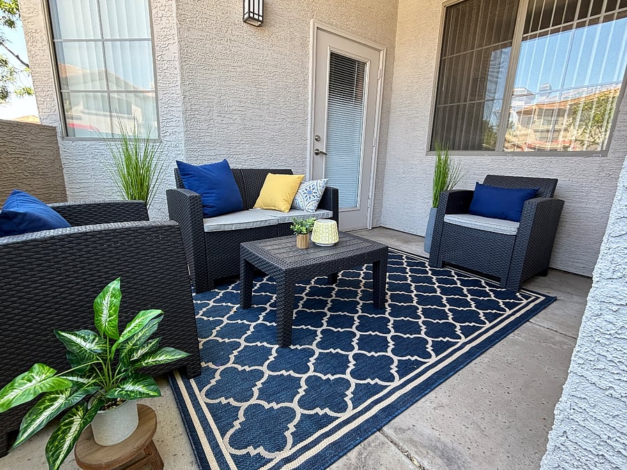 Beautiful patio to enjoy.