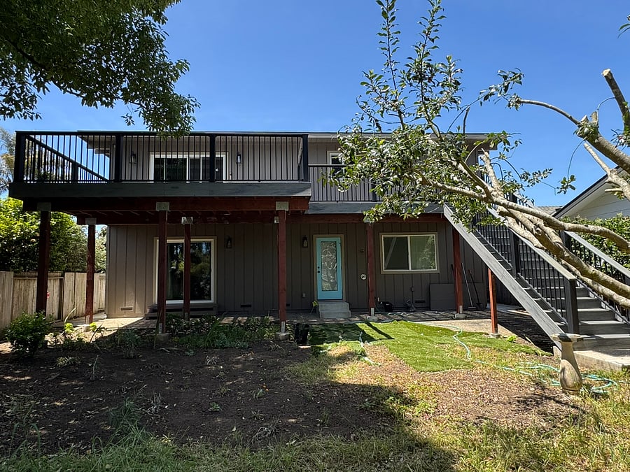 Back of the house and yard