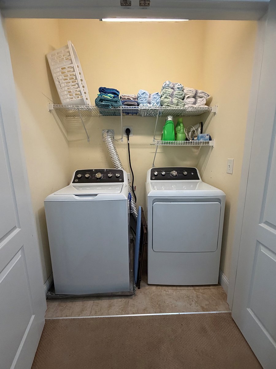 Full Size Washer and Dryer in the Hallway Outside the Master Bedroom - 2nd Floor