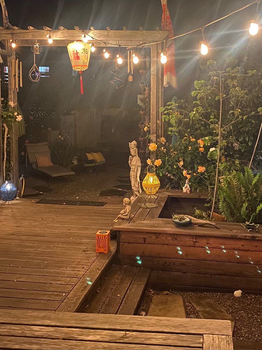 Lights in the yard.