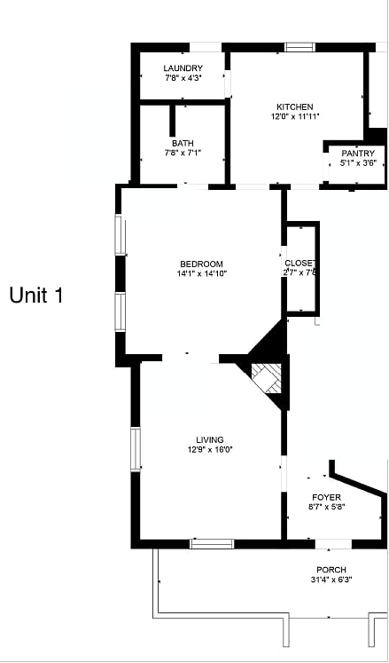 Unit 1 floorplan