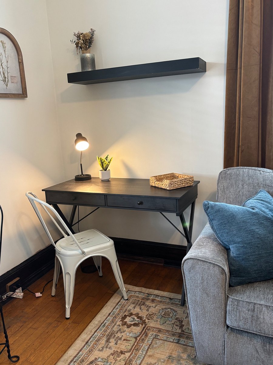Workspace in living room.