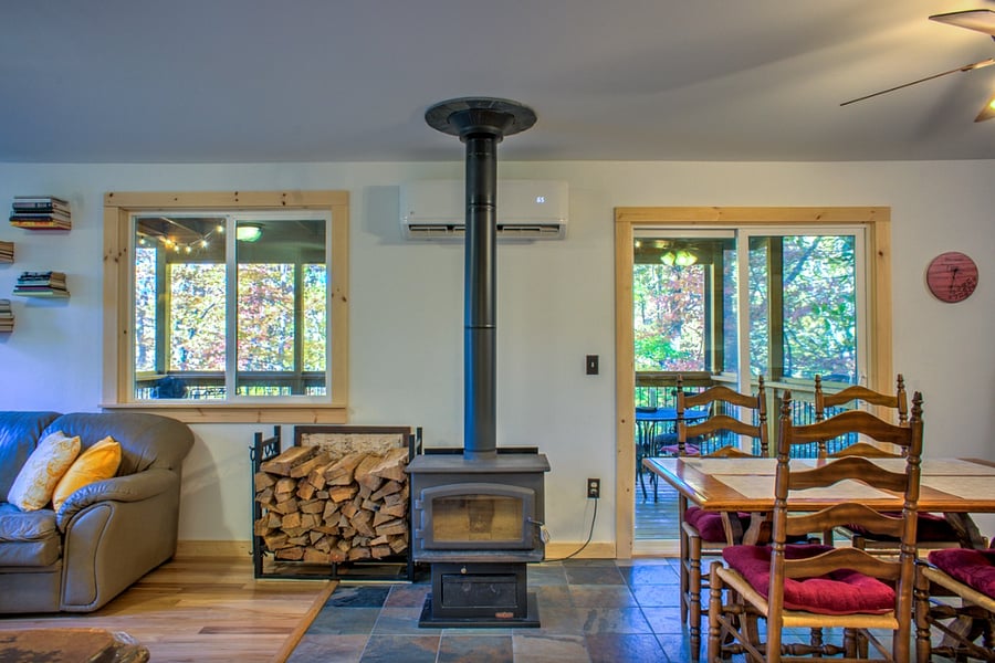Snuggle up by the wood stove on those cold winter nights.