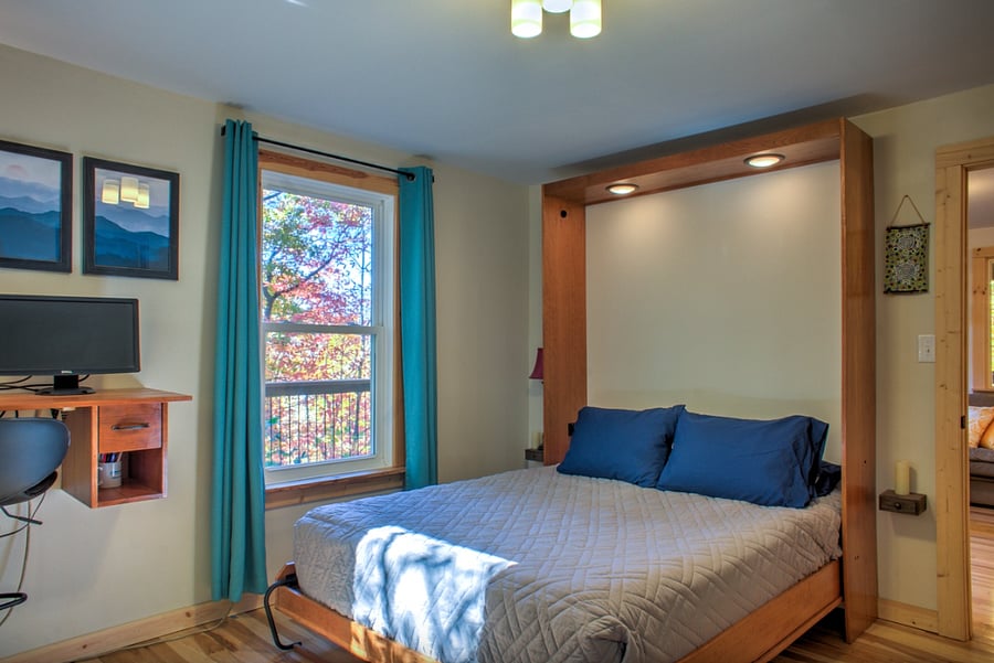 Queen murphy bed in entry/office/2nd bedroom