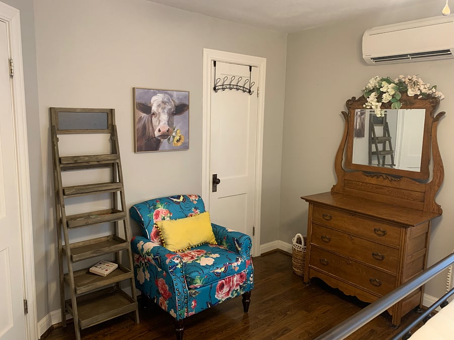 The Farmhouse bedroom.