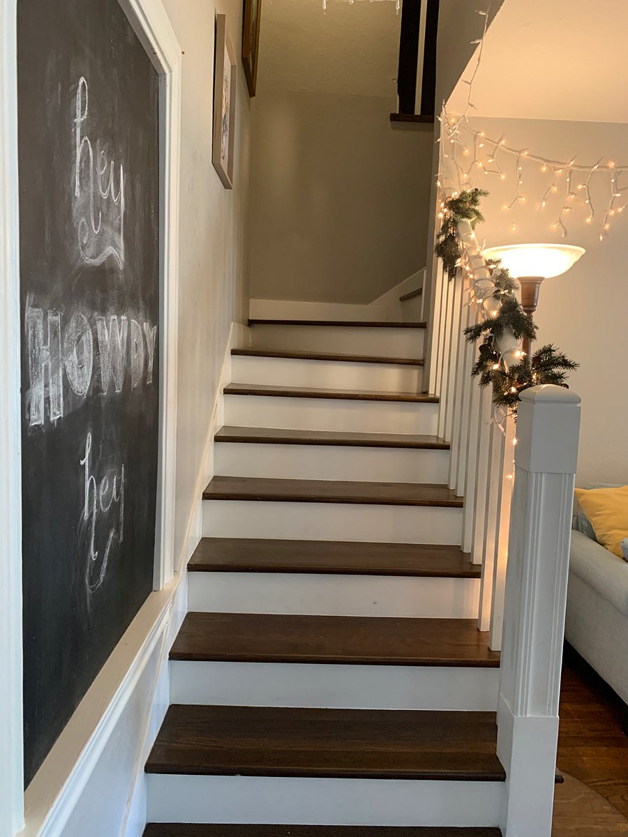 All three bedrooms and the bathroom are upstairs.