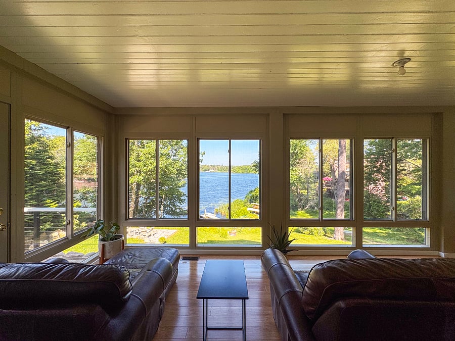 Lake view from sunroom
