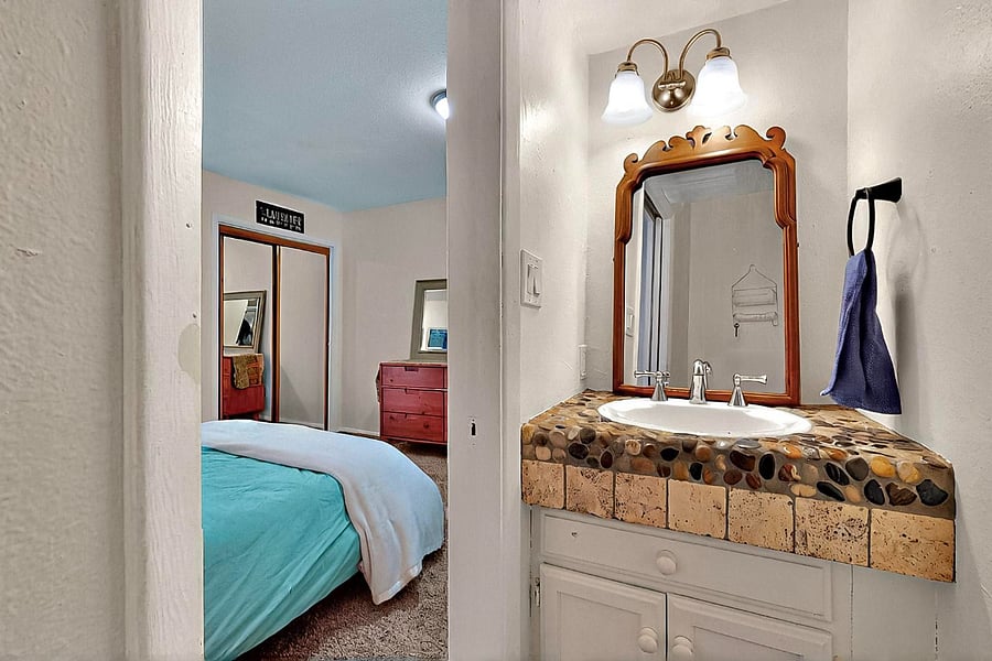 ensuite bathroom with shower stall