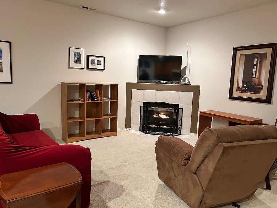 Cozy gas fireplace, smart TV with Amazon Firestick and fast WiFi