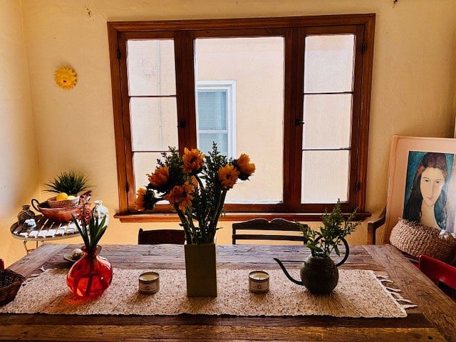 Farm-style dining area