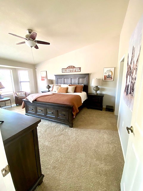 King size master bed with new mattress