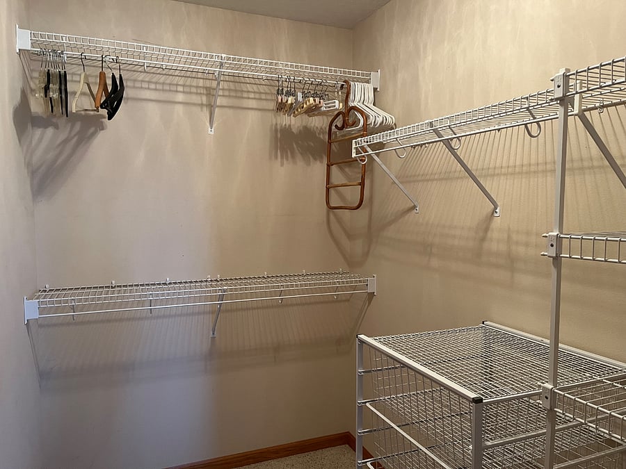 Walk in closet for main bedroom.