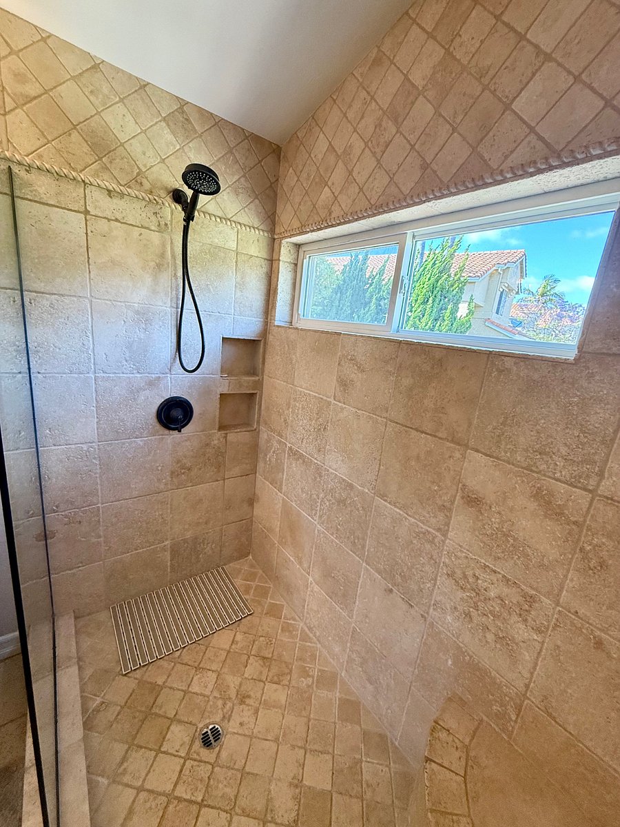 walk in master shower