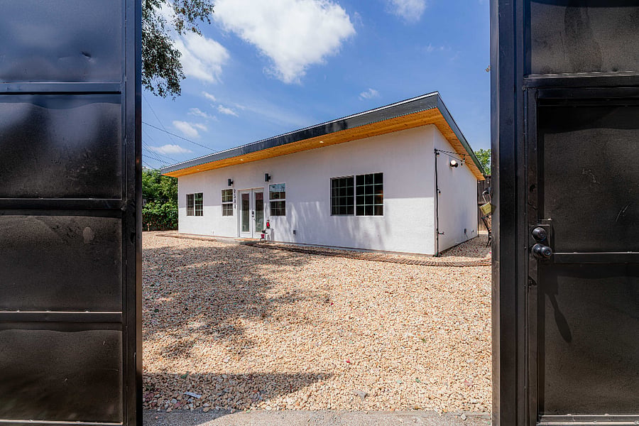 Private gated entrance.