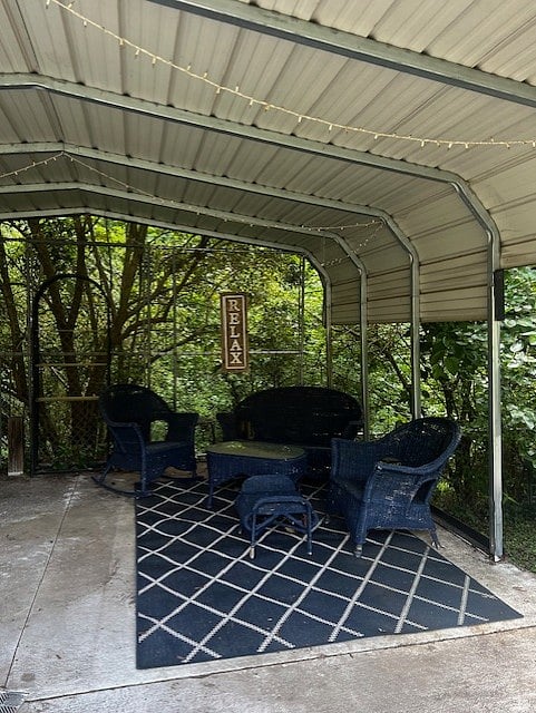 Outdoor covered patio seating