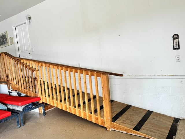 ADA wide ramp in garage to home and laundry area.