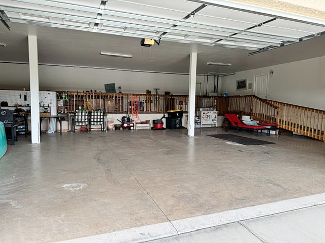 Large attached 2 car garage.