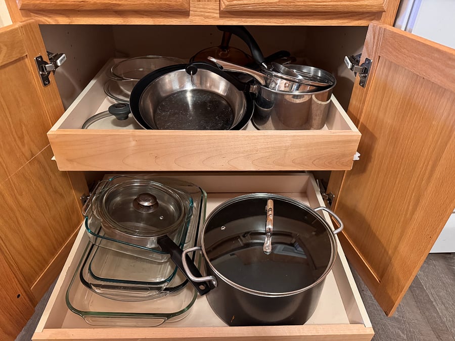 Casserole Dishes, Pots, and Pans provided for all your cooking needs.