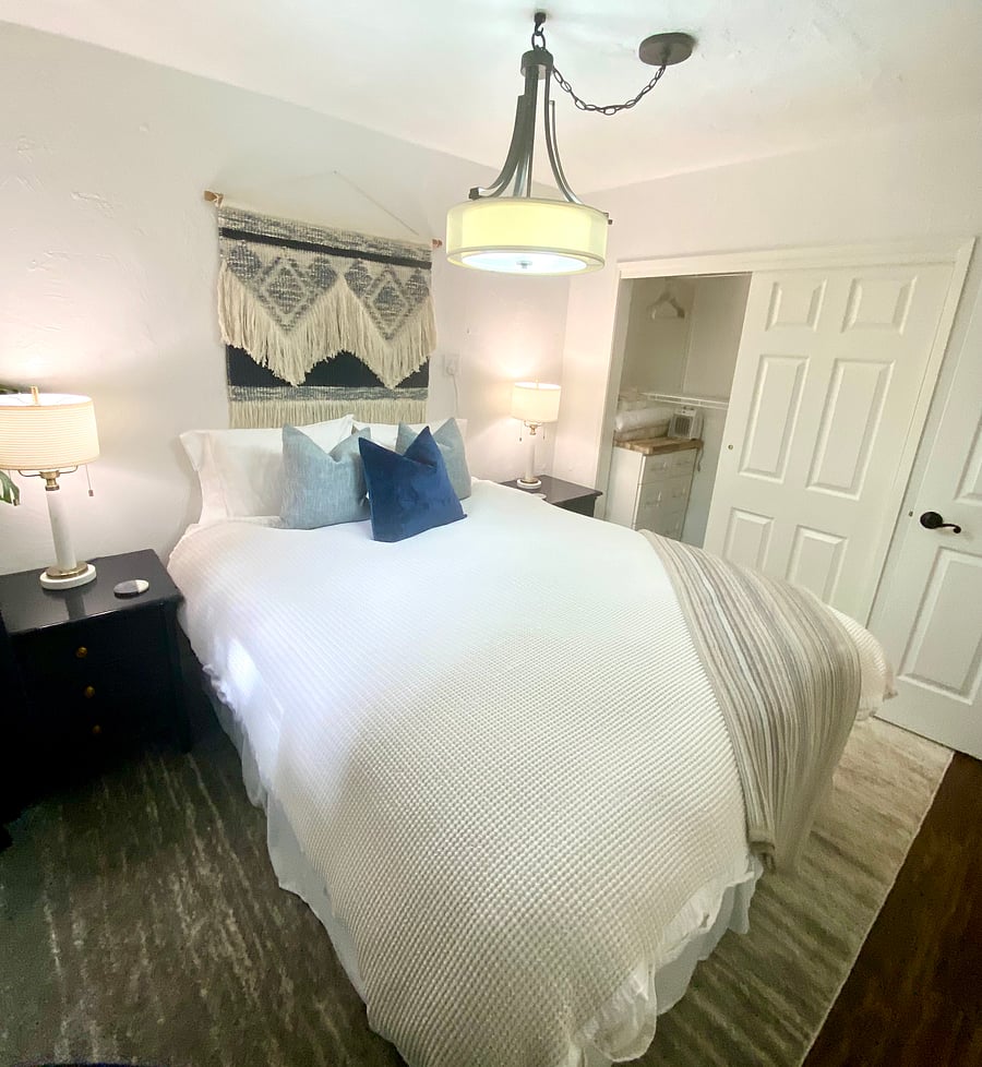 Full size closet with organizers will have ample space for all of your clothing.