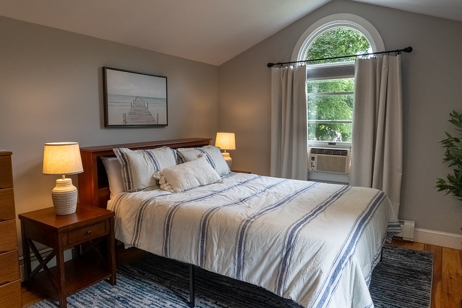 Bedroom #1 with Queen bed and TV