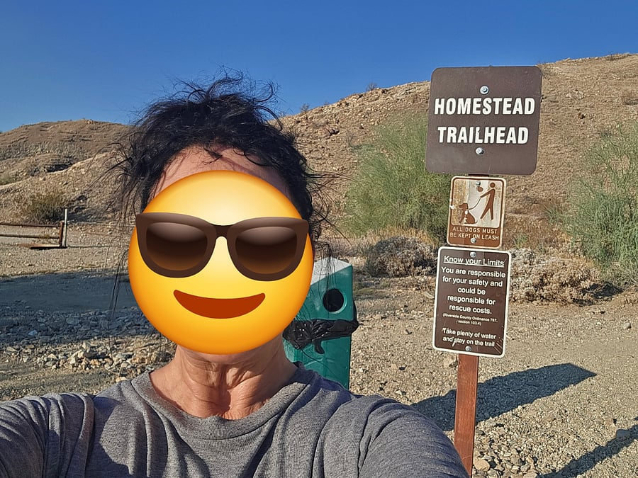 A guest took a picture of herself at the beginning of the trail