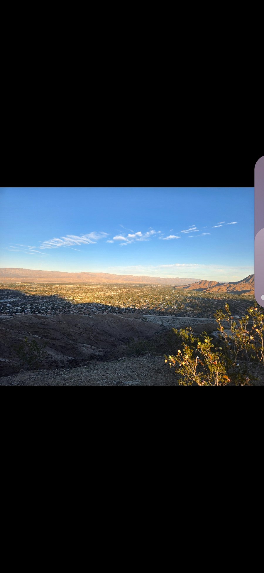 View from the top of the trail over looking the valley