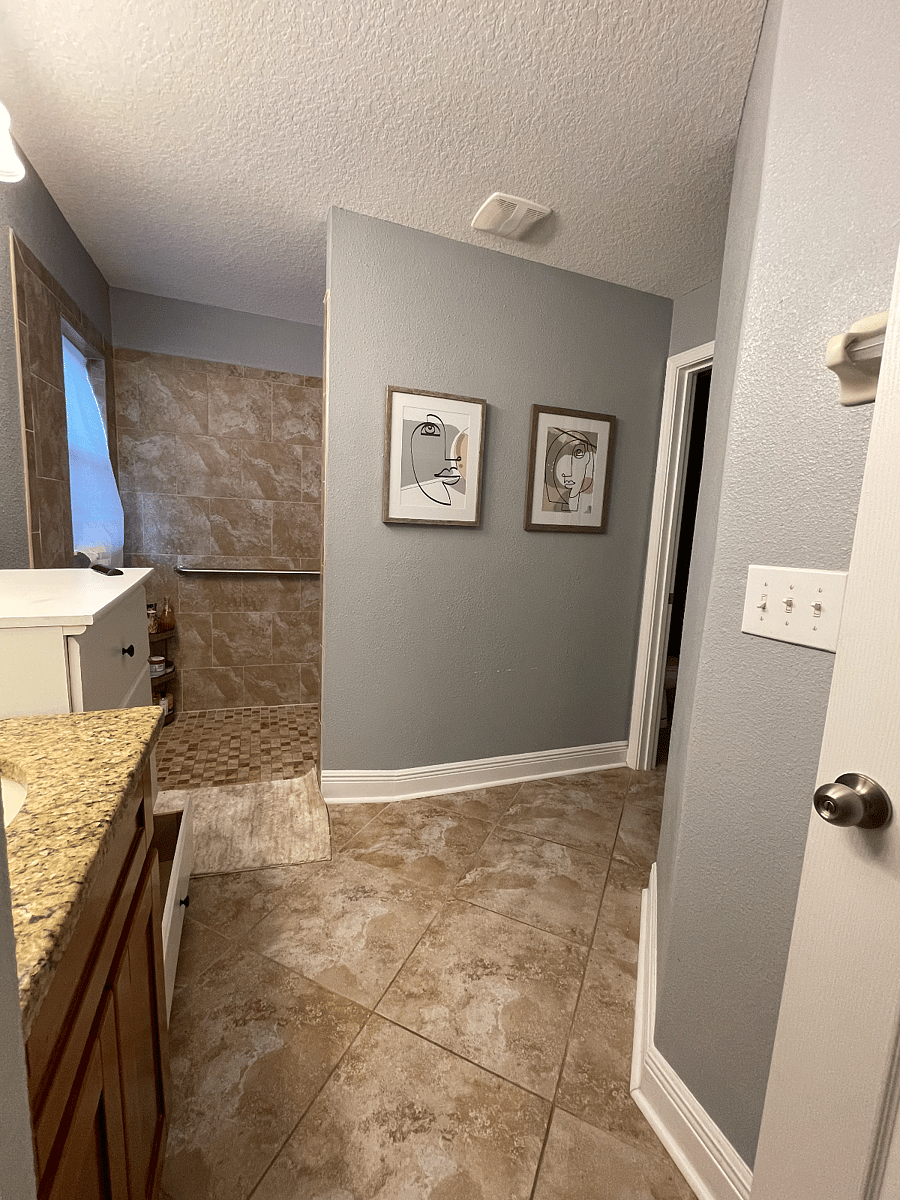 Large walk in shower