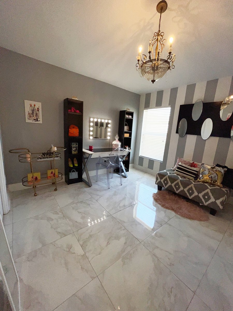 The beauty/glam room