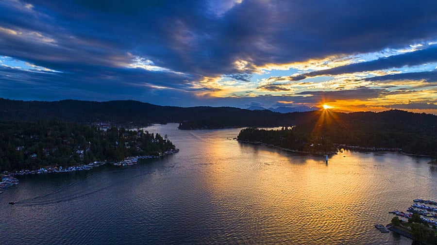 Lake Sunset Backdrop