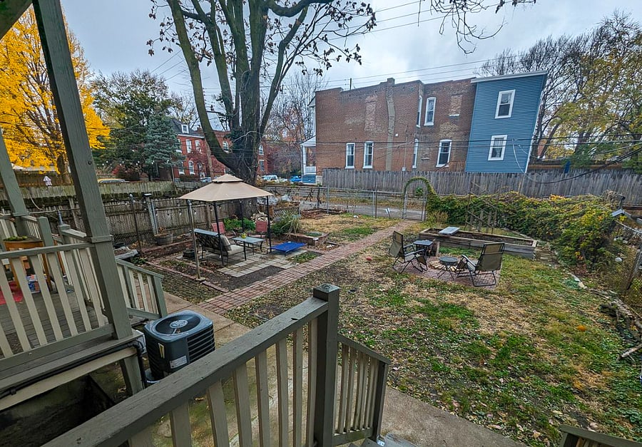 Shared fenced yard space
