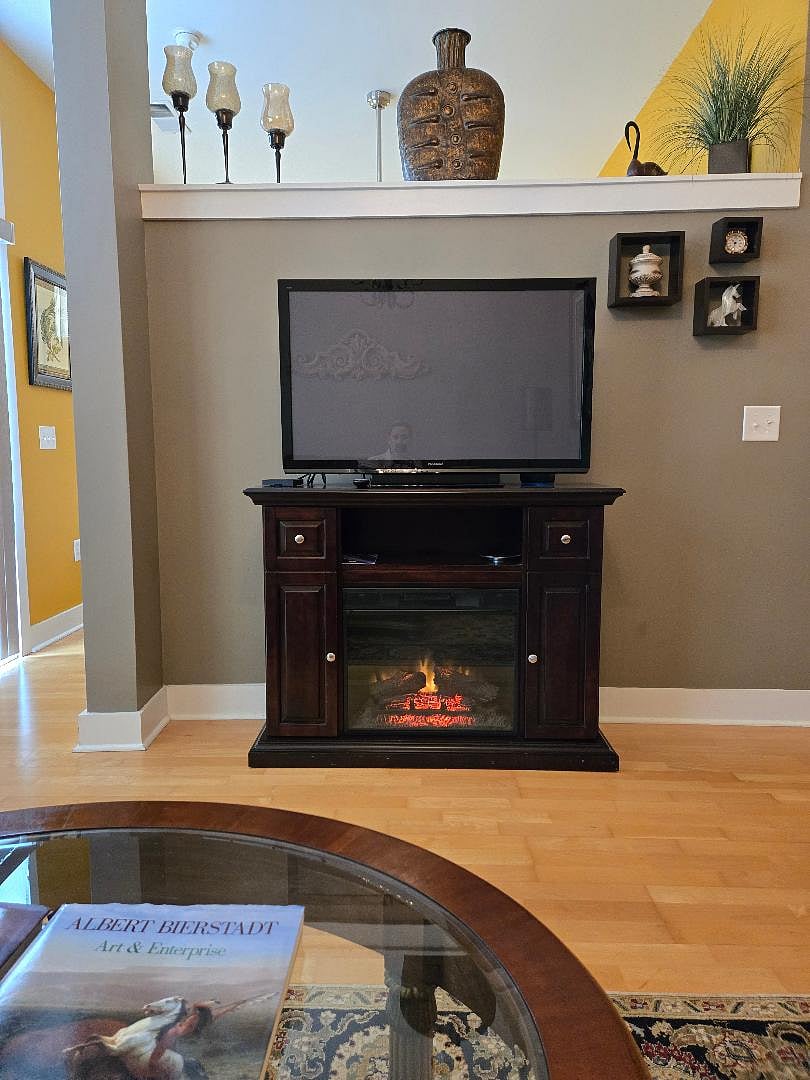 Fireplace and TV