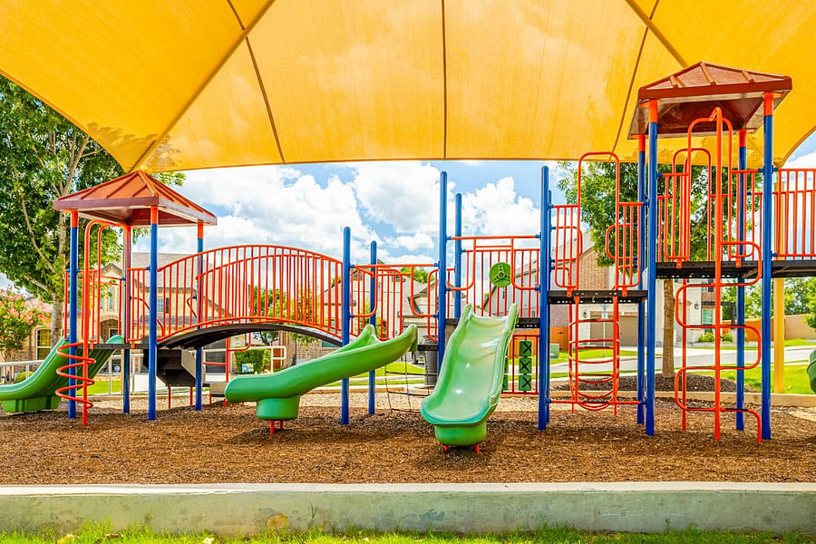 Children playground next to the pool.