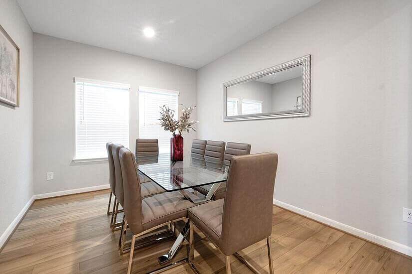 Elegant formal dining.