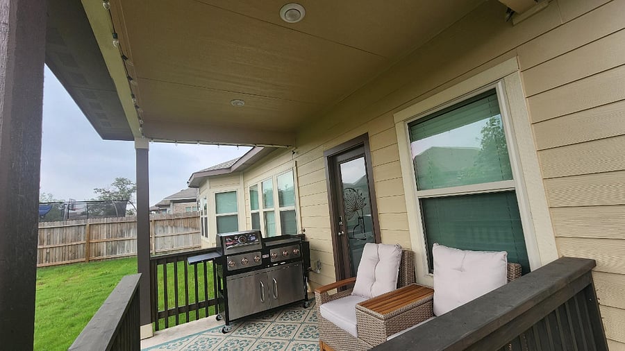 Back deck with grill.