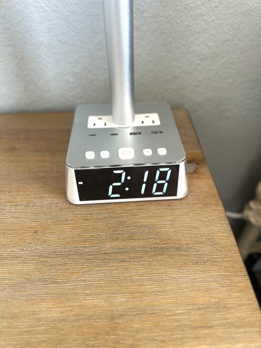 Charging Station and Alarm Clock light for each nightstand
