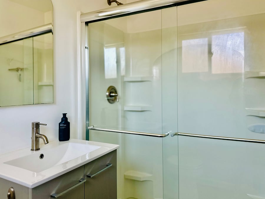 Ensuite bathroom with glass shower
