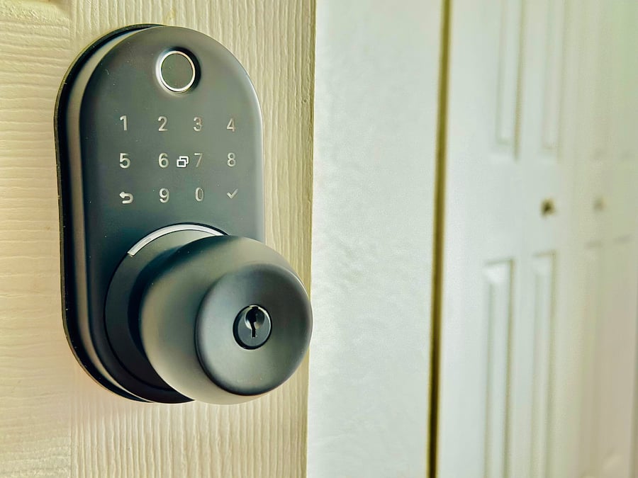Each bedroom door equipped with keyless entry keypad to secure personal belongings