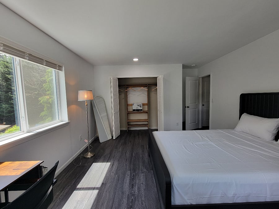 Room 4 with Queen Bed. Rent is 1,200/month