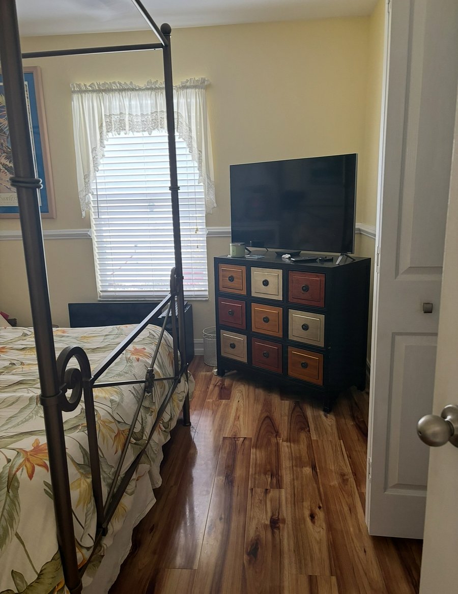 Available bedroom dresser and TV