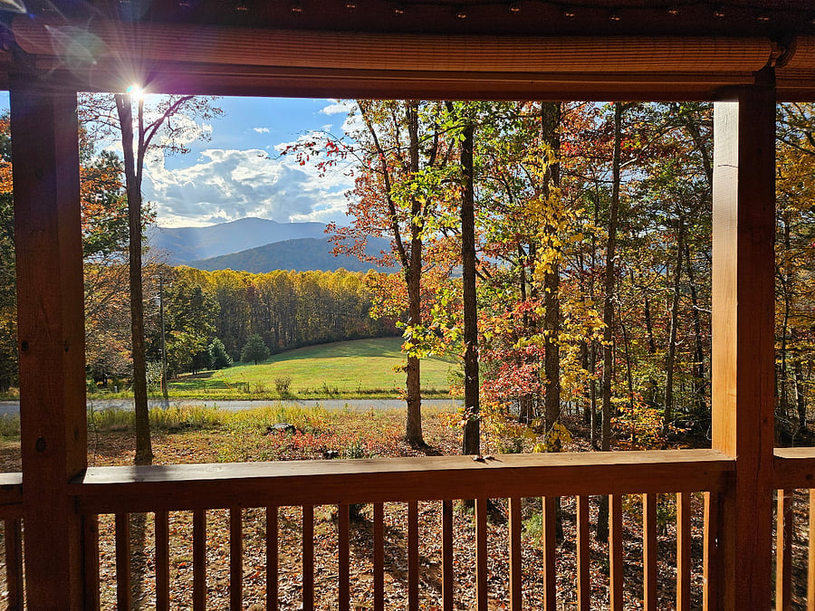 Beautiful view from front porch.
