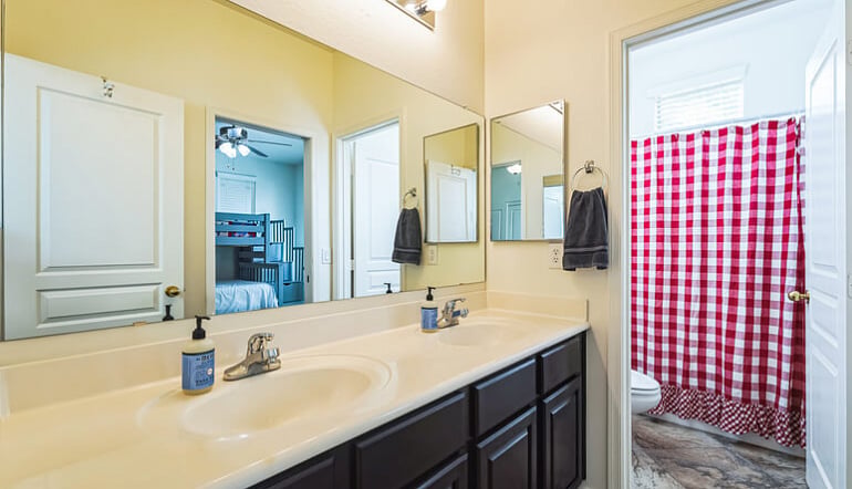 Jack and Jill bathroom.