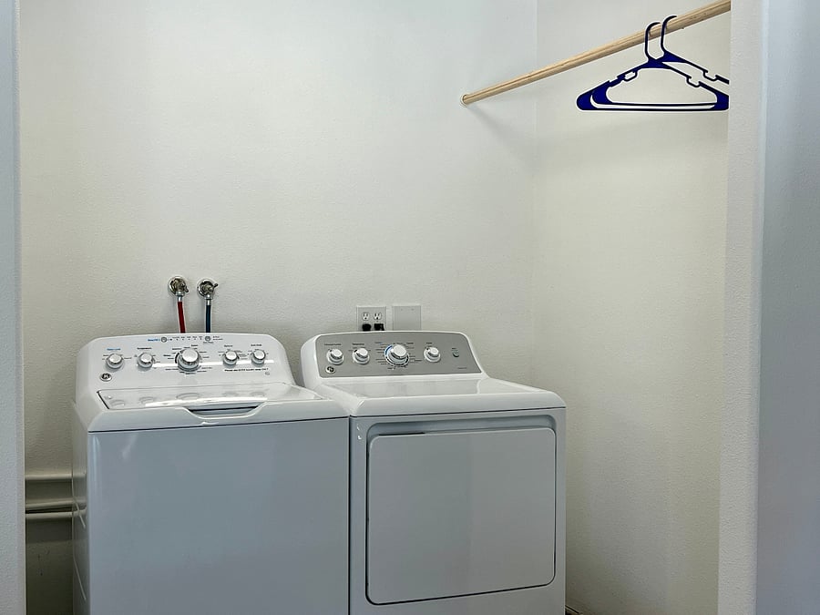 Washer & Dryer in garage