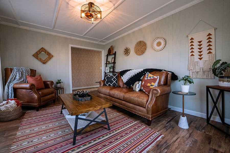 stylish & cozy living room to relax in
