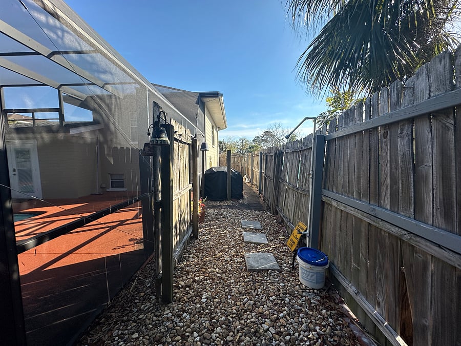 Outside Pool Shower & Gas Grill