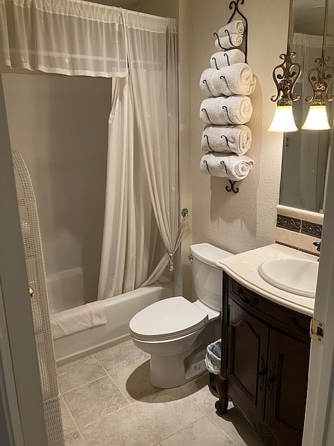 Bathroom with tub and shower.