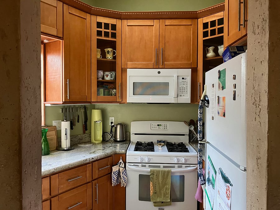 Gas stove, microwave
