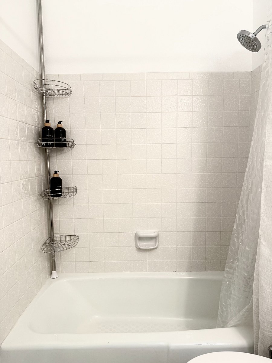 Full bathroom with tub.