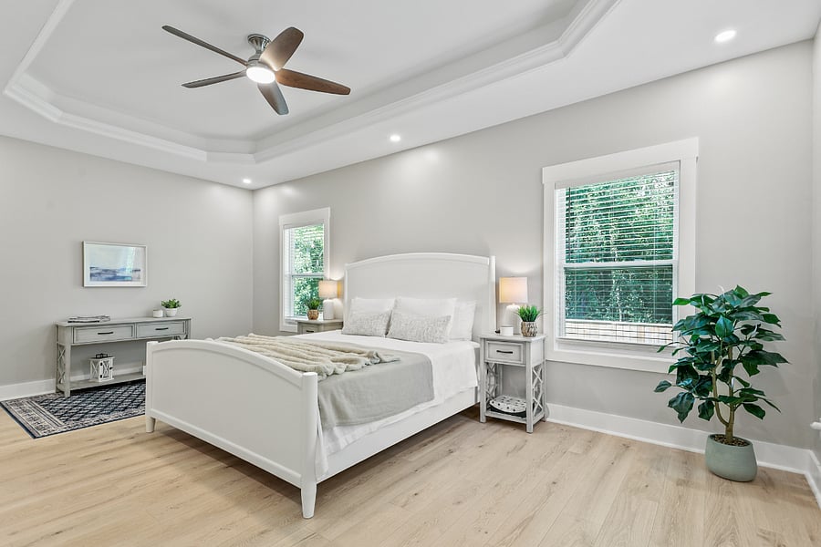 Your dreamy Savannah escape starts with this cloud-like bed.