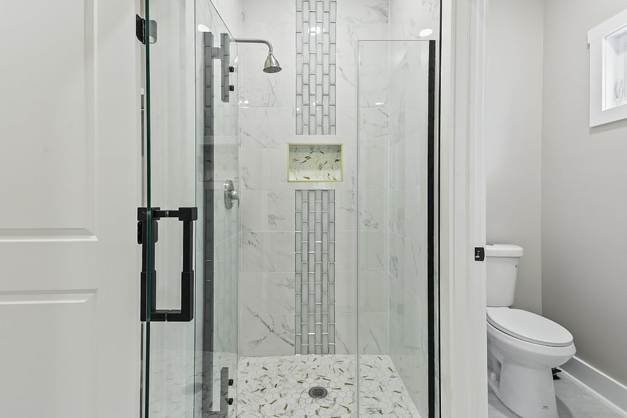 Step into spa-like comfortthis spacious walk-in shower is made for relaxing