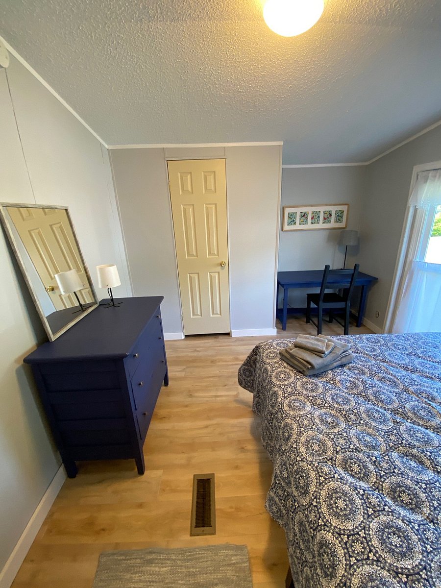 Left of bedroom door facing the backyard.